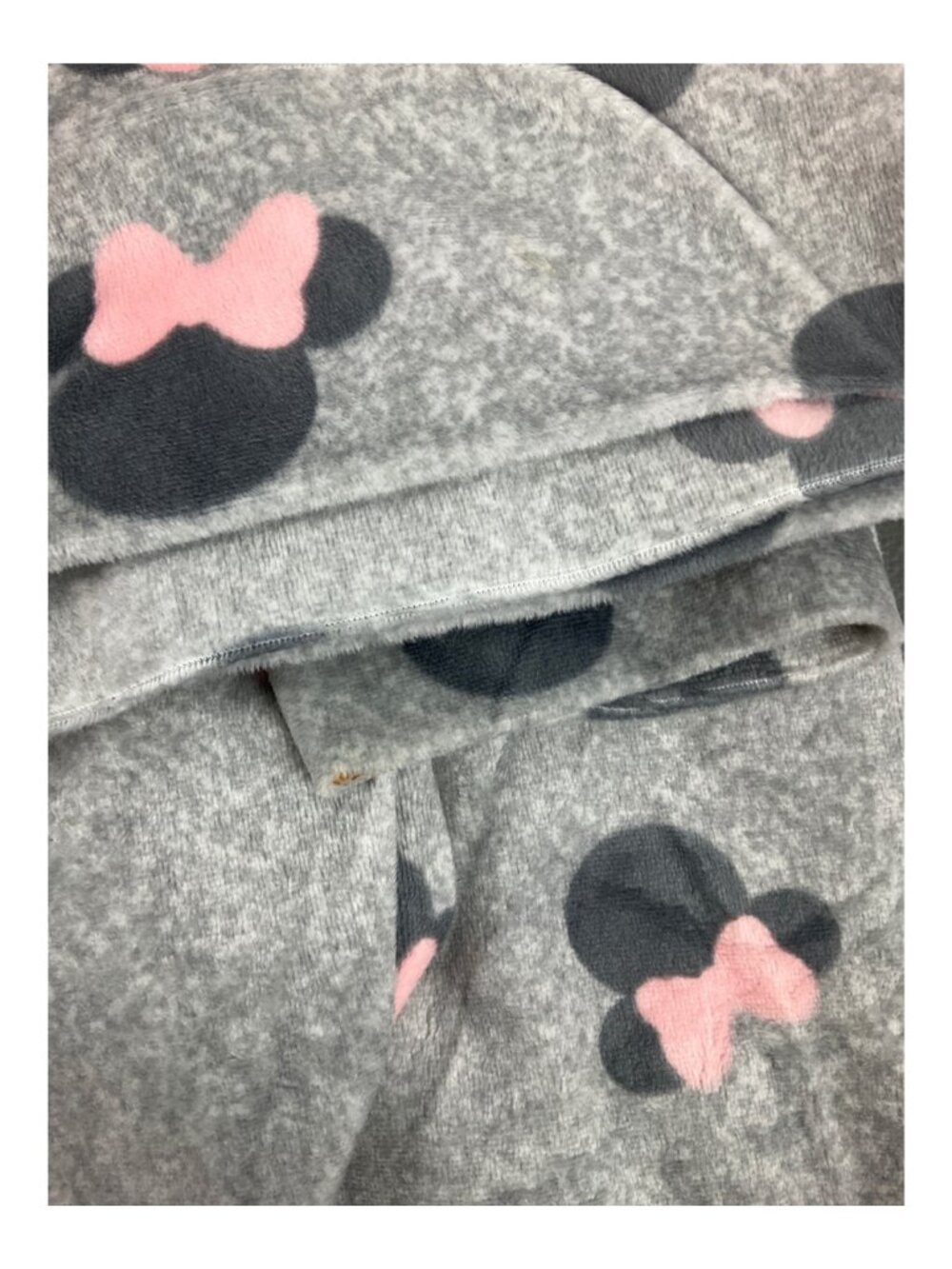 Disney Minnie Mouse Long-Sleeve Pajama Set for Women - Gray with Pink Bows, Smal - Picture 8 of 9